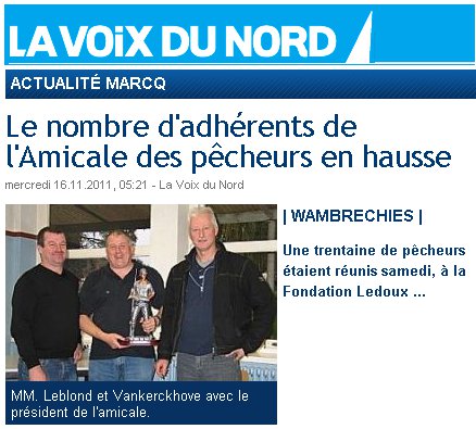 Article de la Voix du Nord du 16/11/2011