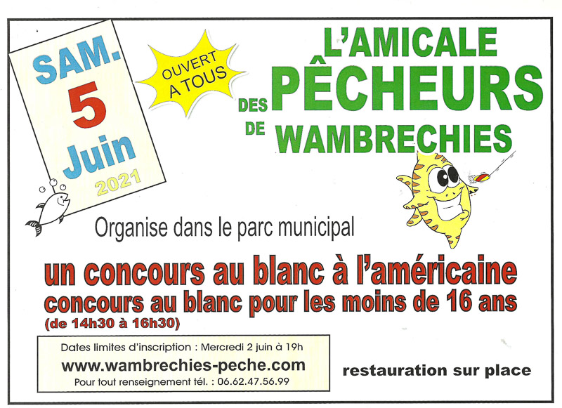 Affiche du concours en américaine de juin 2021