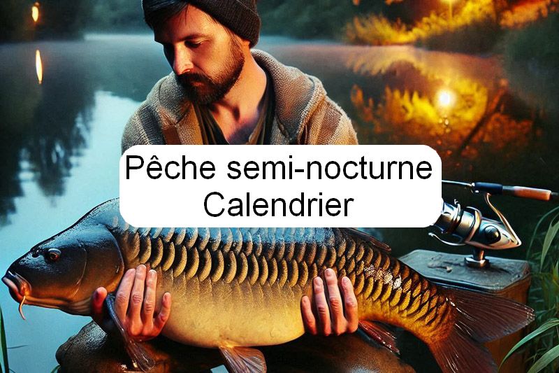 pêche semi-nocturne - calendrier